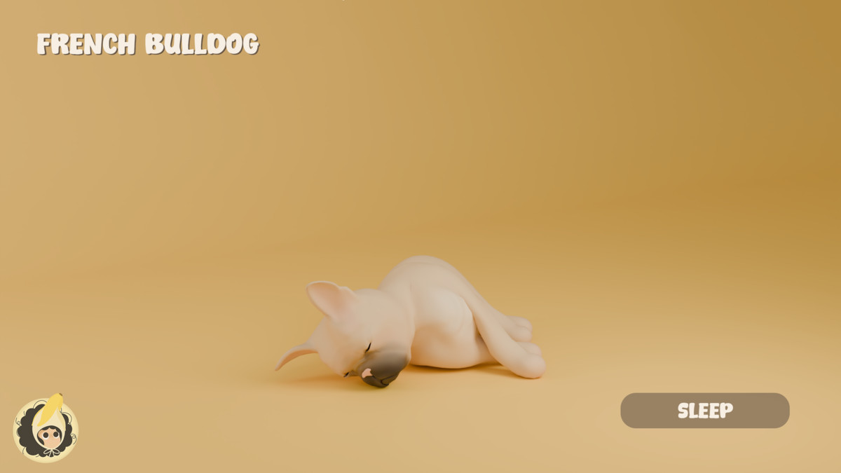 Animated French Bulldog