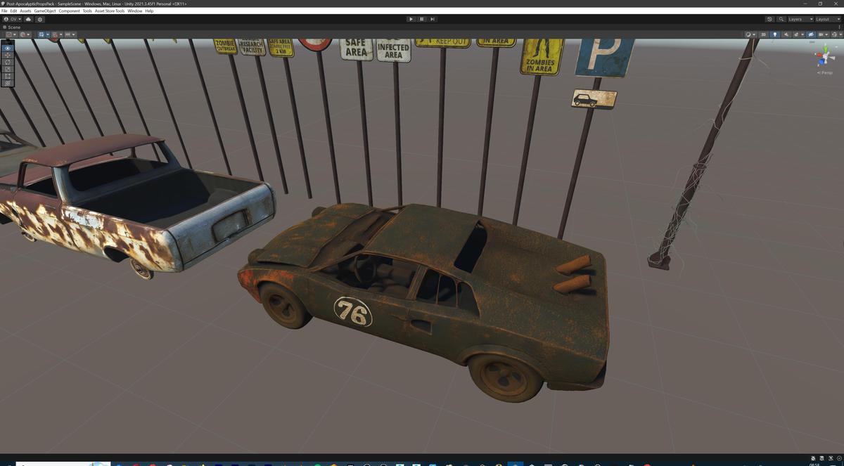 Post-Apocalyptic Survival Urban City Props and Road Signs Pack - 135 3d Models