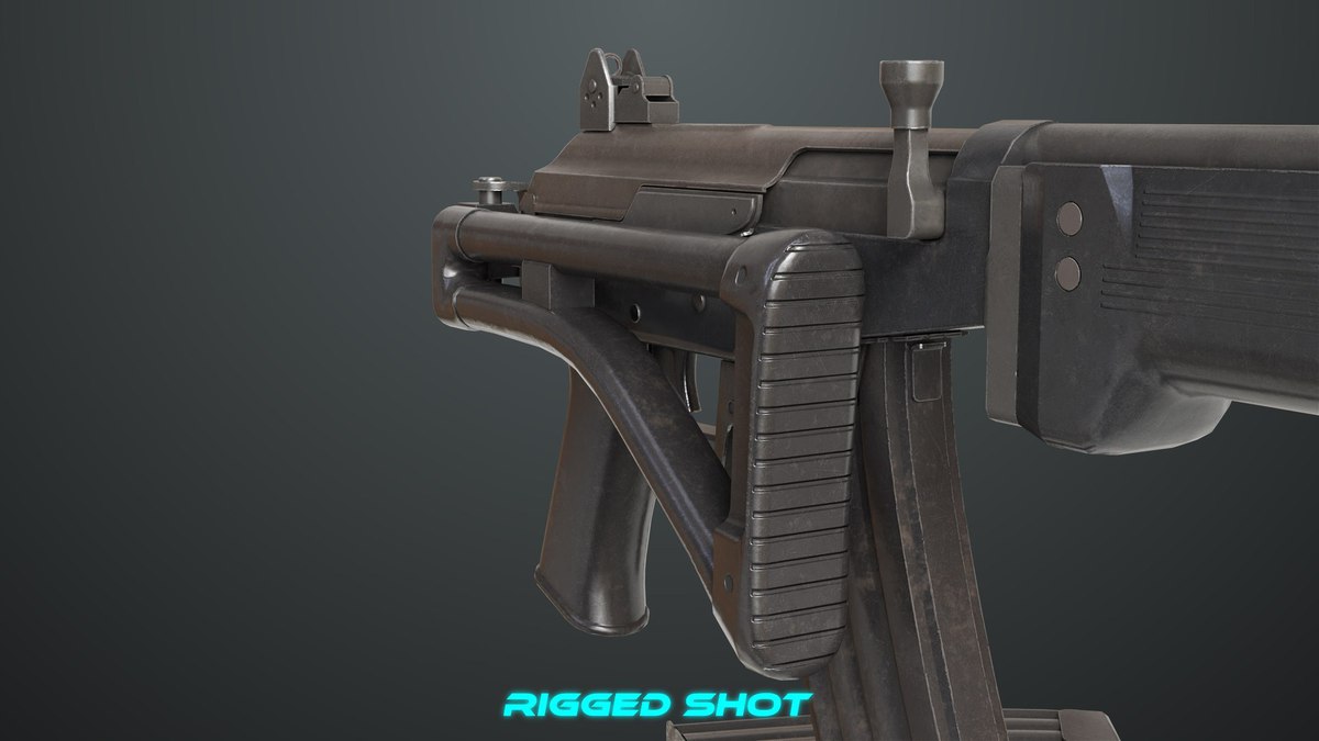 Machine Gun 13 Metal URP HDRP Textures