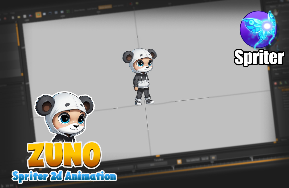 Zuno 2D Animated Character (Pro Series) by Gamelauncher Studio