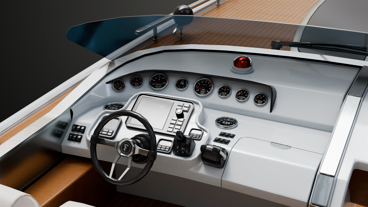 Yacht Boat 01 White with Interior HDR URP Textures