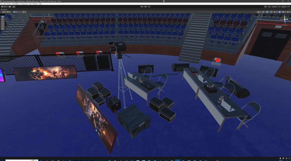Futuristic Esports Arena Stadium – Tournament Stage 3d Environment Level