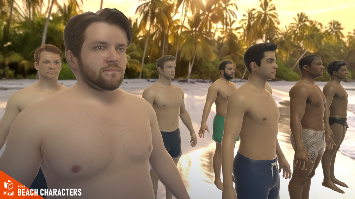Beach characters - Boys