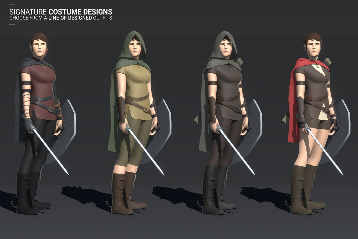 Polyquest Heroes: Warrior I Huntress