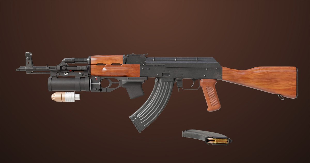 Light Machine Gun 10 Wood URP HDRP Textures