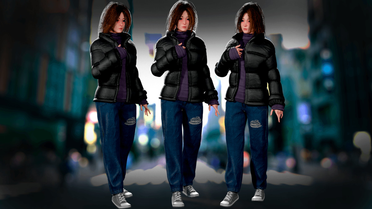 Urban Student Girl – Casual Winter Character