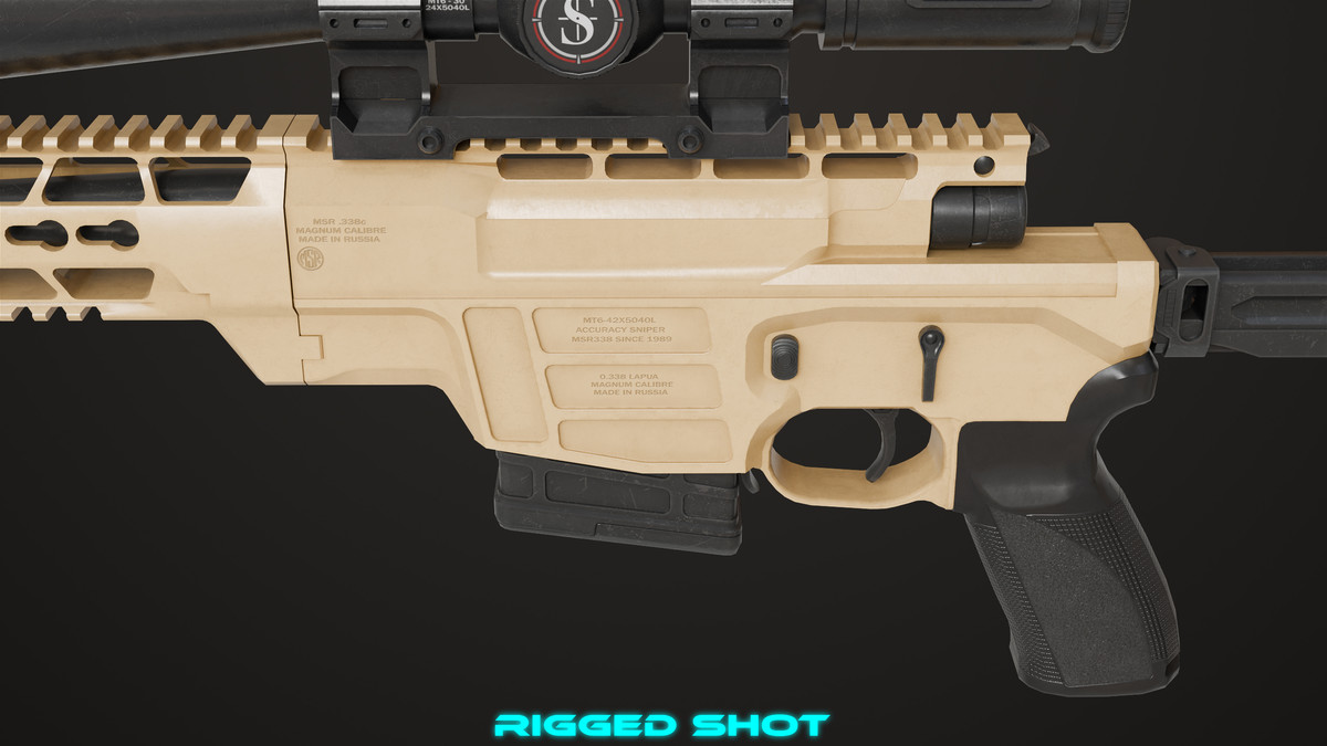 Sniper Rifle 04 Sandal URP HDRP Textures