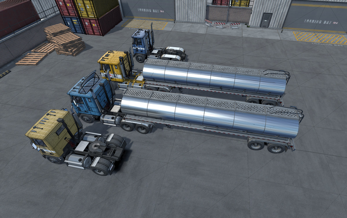 Cabover truck with fuel trailer