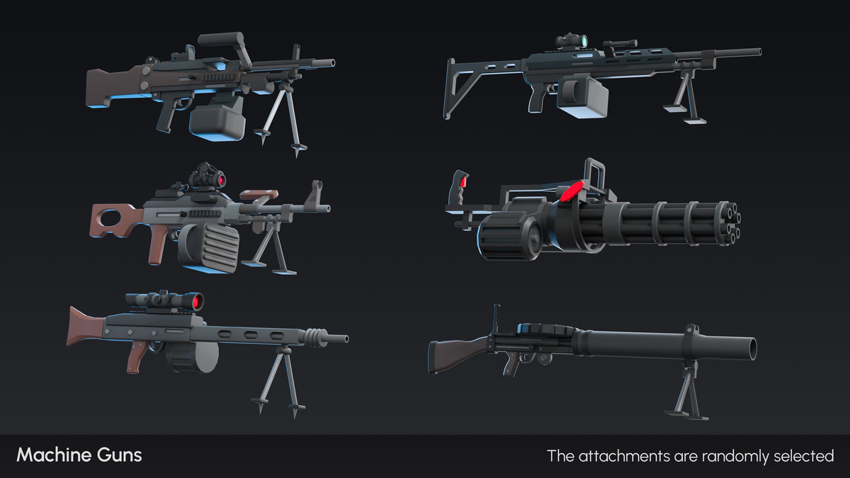 Firearms - Low Poly 3D Models Pack