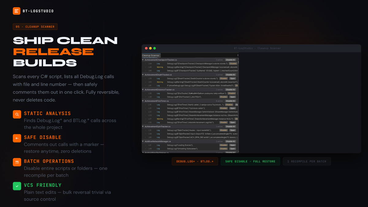 BT-LogStudio: Advanced Debug Console & Log Filter System