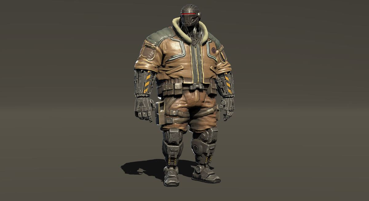 Cyberpunk Robot Character: The Mechanic