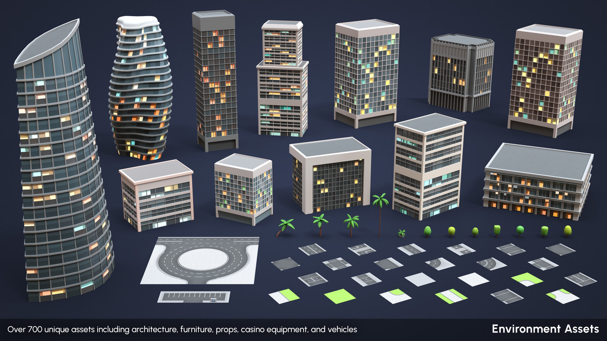 Casino - Low Poly Asset Pack