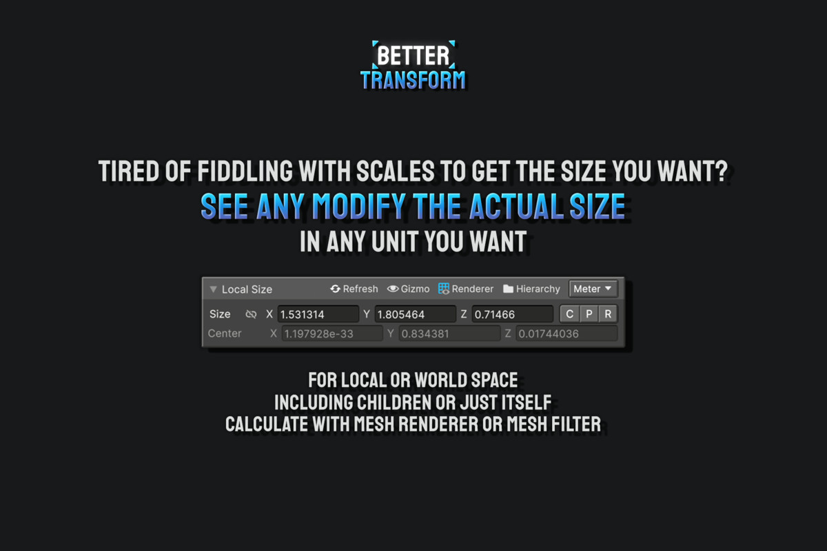 Better Transform - Size, Notes, Global-Local Workspace & Parent/Child Inspector