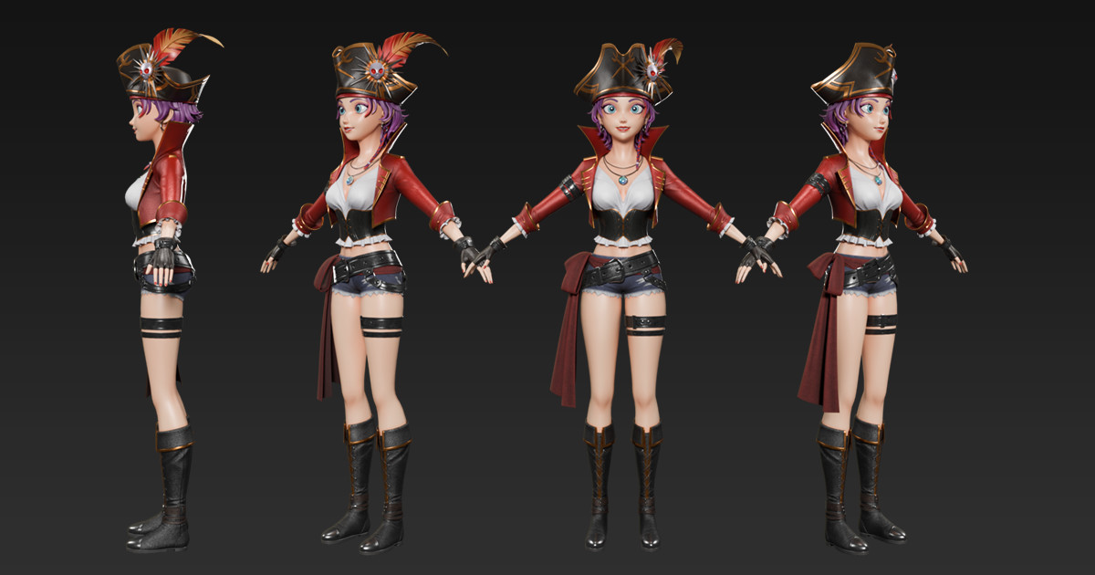 HQ Pirate Queen (well-proportioned figure)