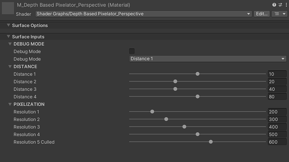 Distance Based Pixalator - 3D Scenes to Pixels