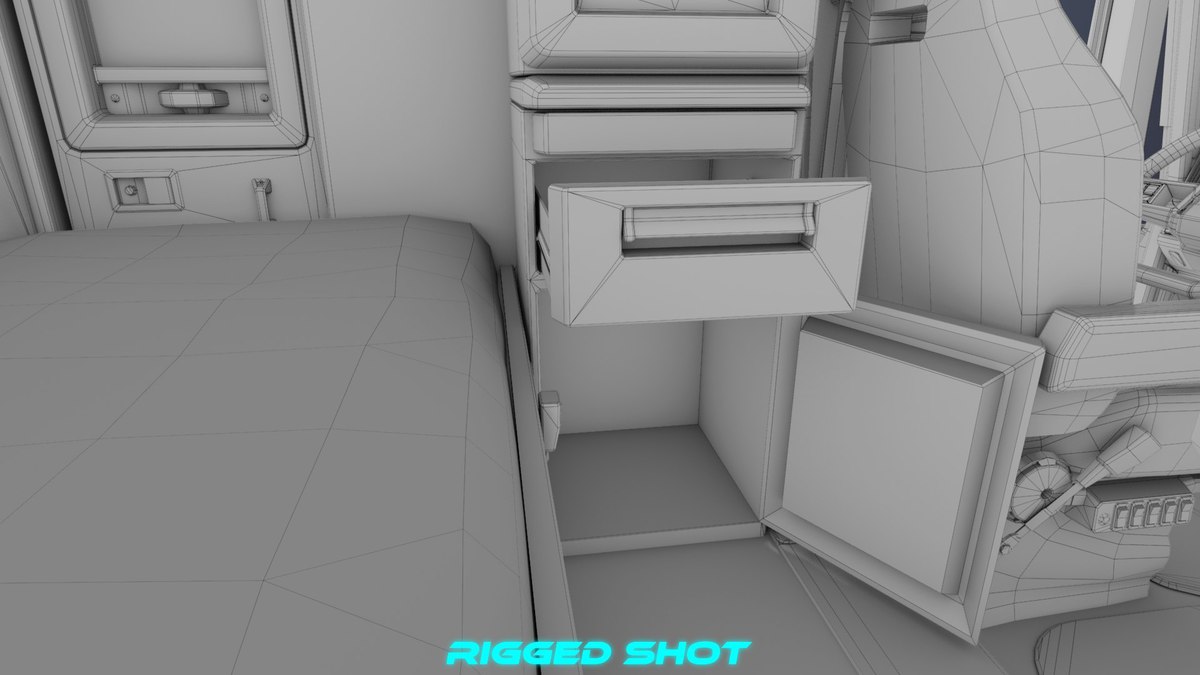 Heavy Truck Chassis 05 Grey Interior URP HDRP Textures