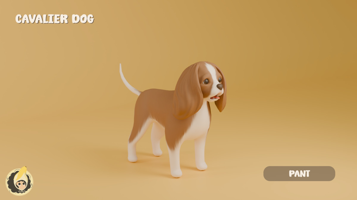 Animated Cavalier Dog