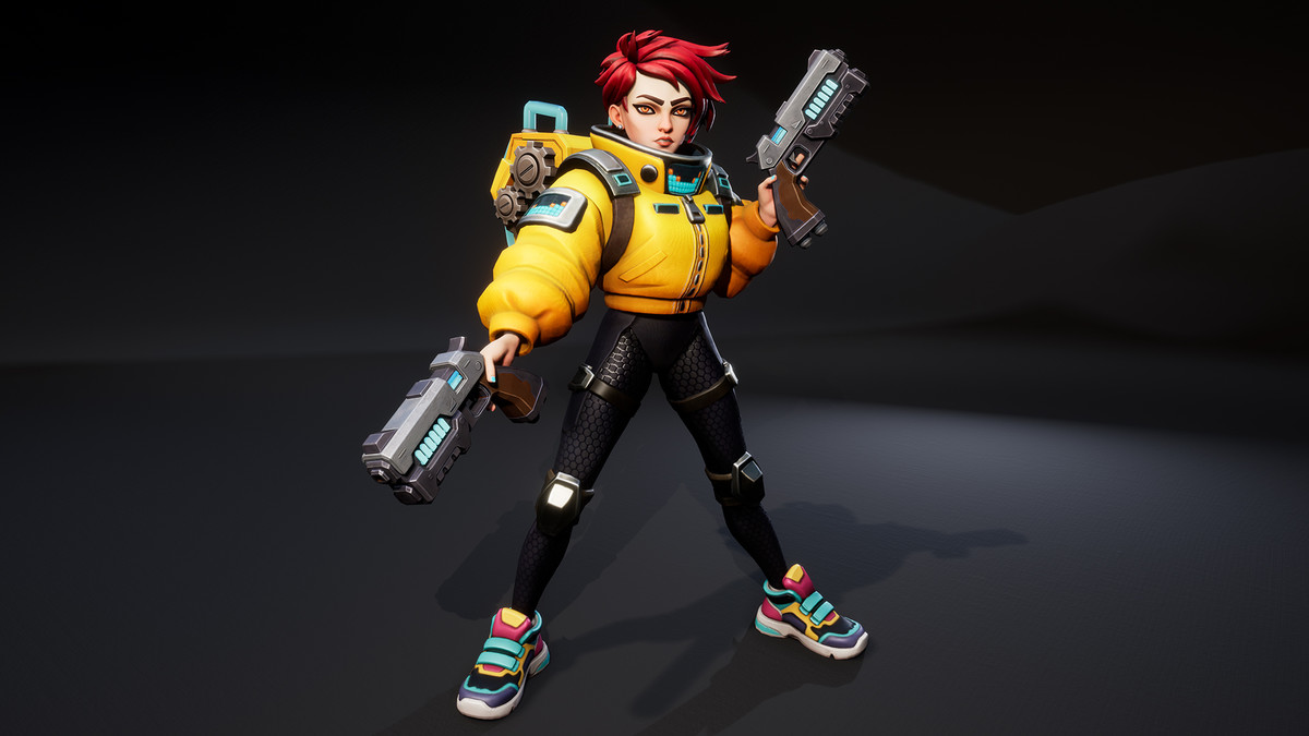 Volt Runner – Stylized Sci-Fi Female Character (3 Skins, Game Ready)