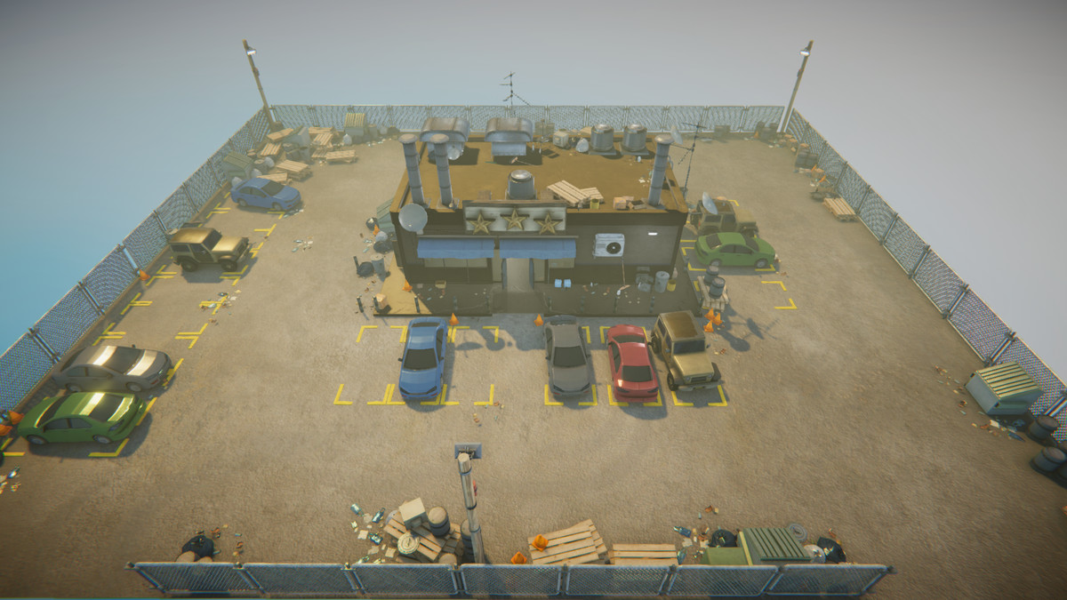 Realistic Modern Roadside Convenience Store Asset Package
