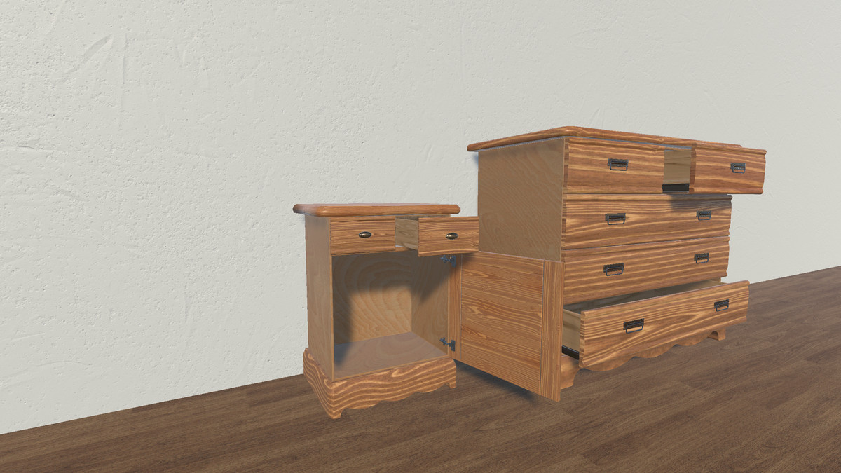 Vintage Furniture - Sidetable, Cabinet