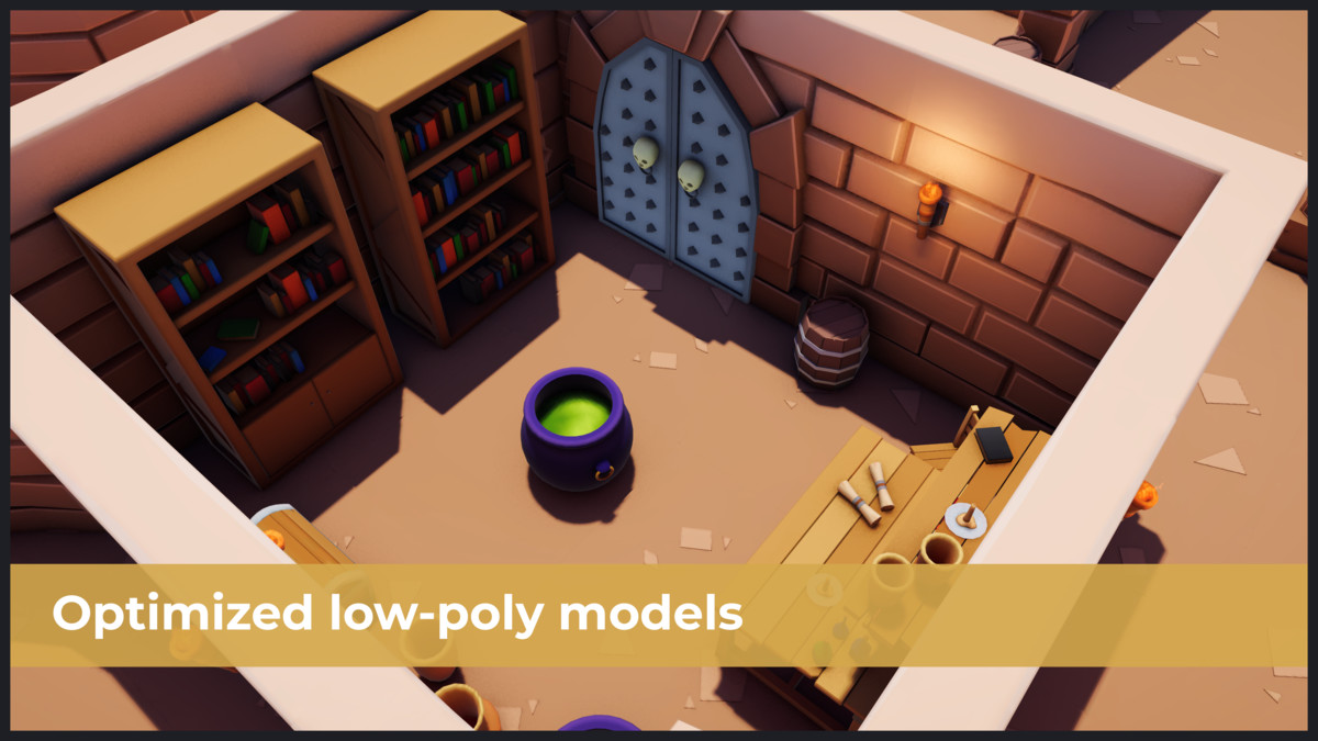 Modular Dungeon & Castle Pack – Stylized Low Poly