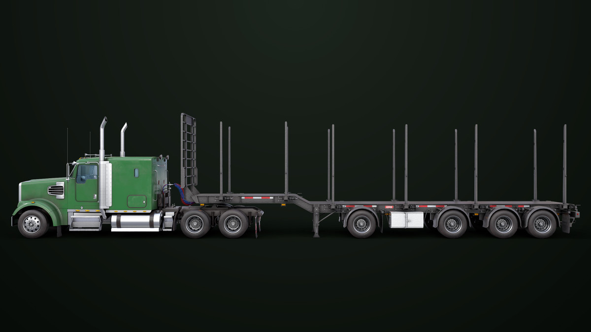 Truck 07 Log Trailer with All Loads Collection