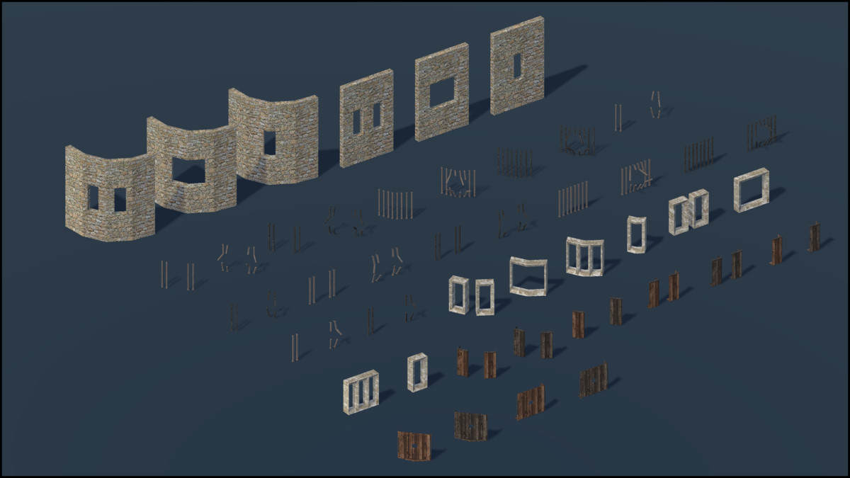 Cold Fortress - Retro Style Modular Environment Pack