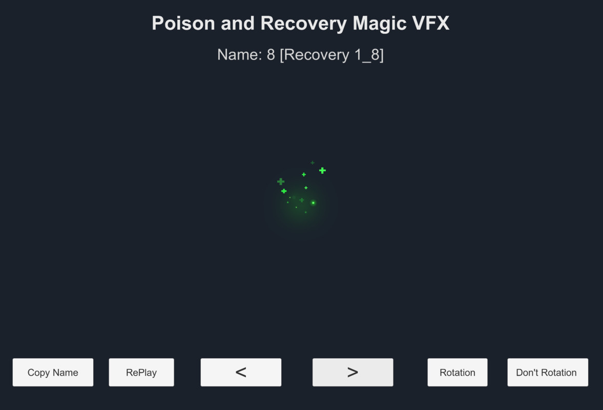 Poison and Recovery Magic VFX