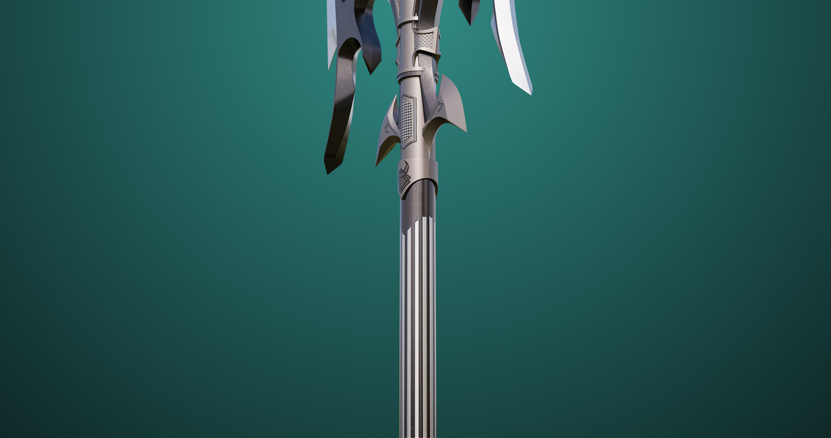 Battle Axe 01 Silver URP HDRP Textures