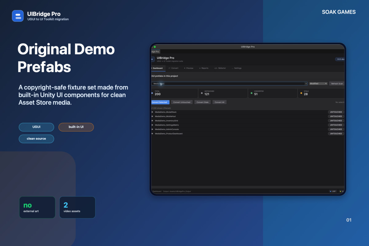 UIBridge Pro — UGUI to UI Toolkit Migrator