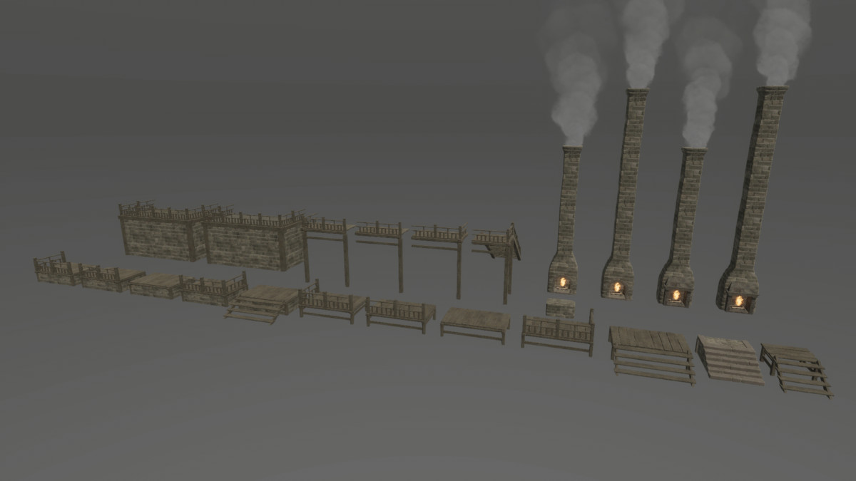 Modular Medieval Houses With Interior