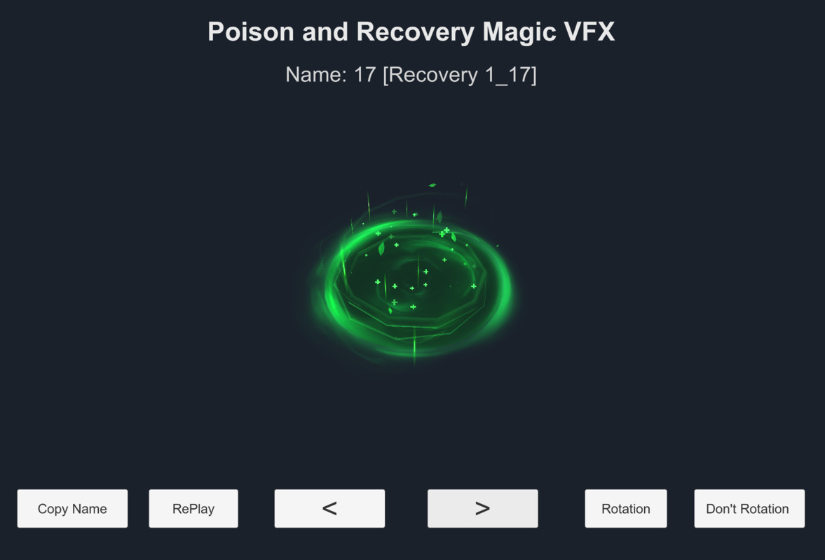 Poison and Recovery Magic VFX