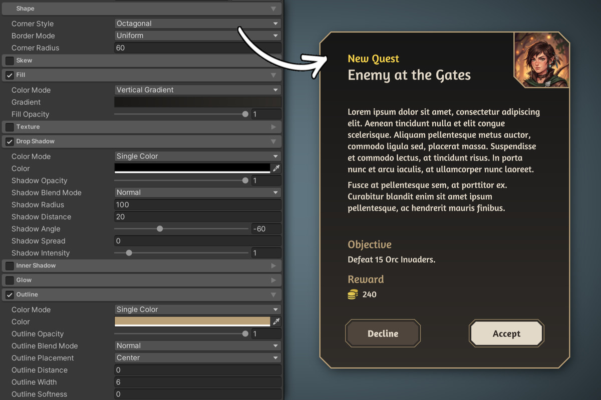 UI Shapes – Procedural Image Effects