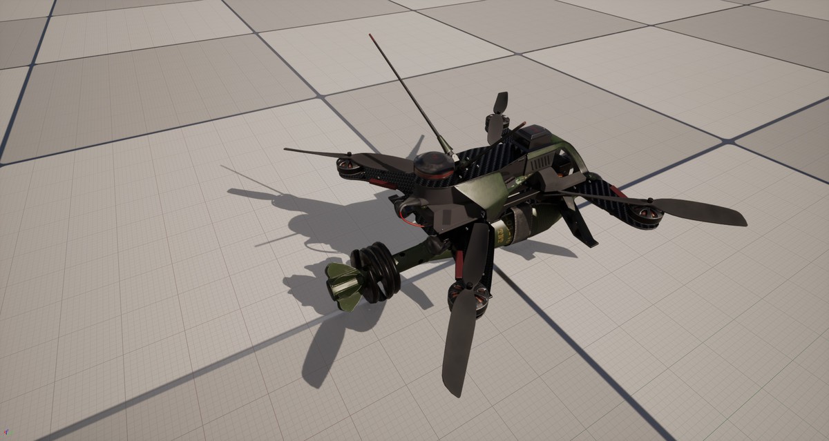FPV Drone Valkyrie – Military UAV (4K PBR, Game Ready)