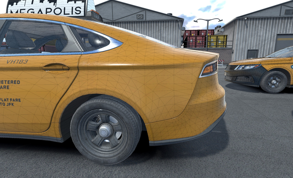 Generic taxi sedan