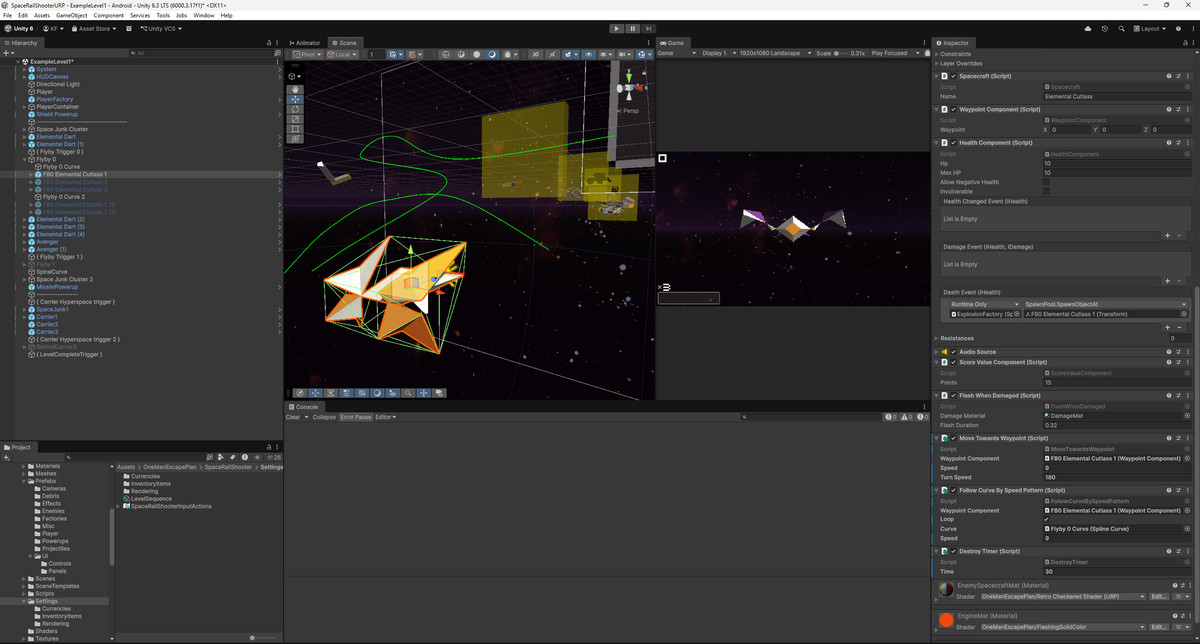Retro Space Rail Shooter URP