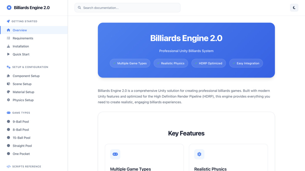 Billiards Engine 2.0 | AI + HDRP | Grown Assets