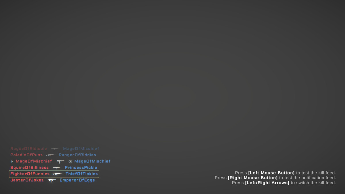Kill Feed - Event Log System