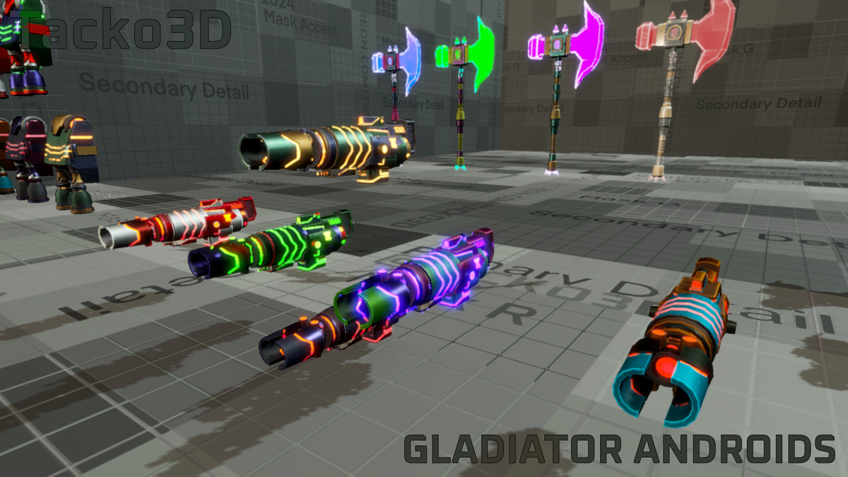 Gladiator Androids Pack Z - Customizable Robot Warriors