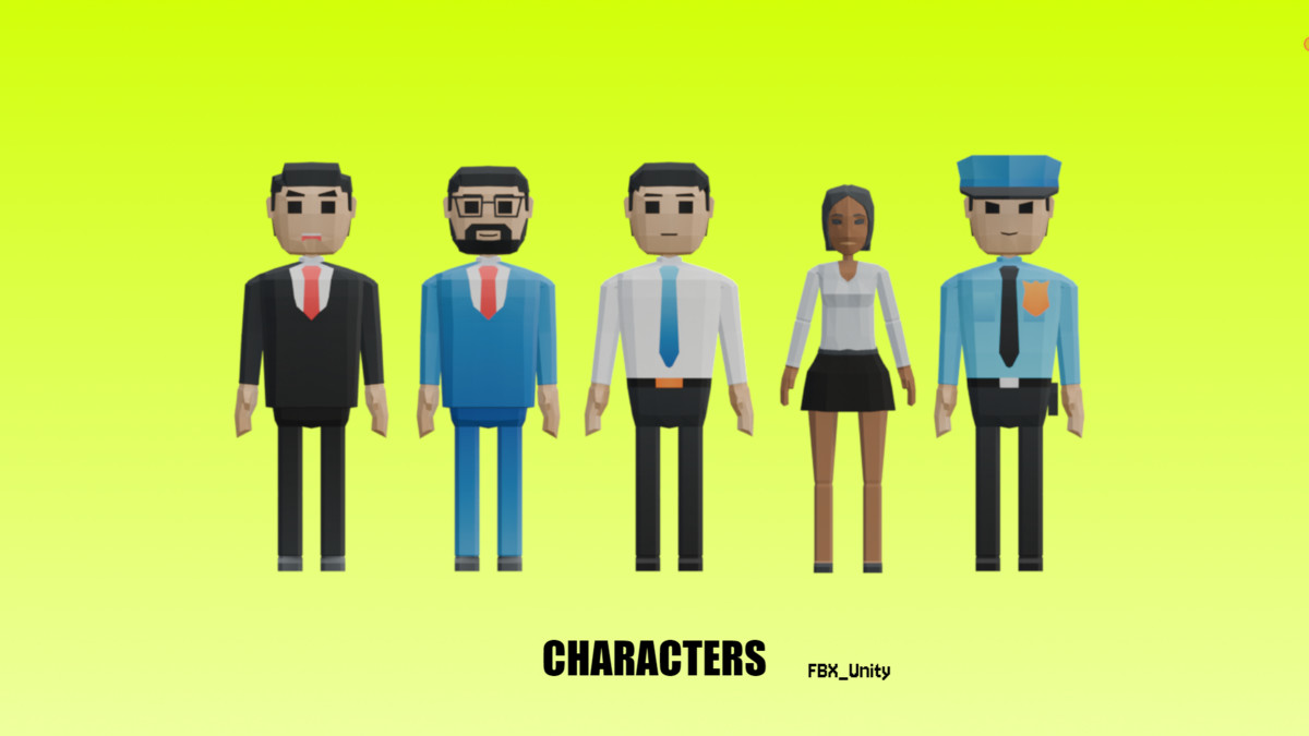 HYRUN: Office Escape - Endless Runner Kit 50+ Low Poly Assets