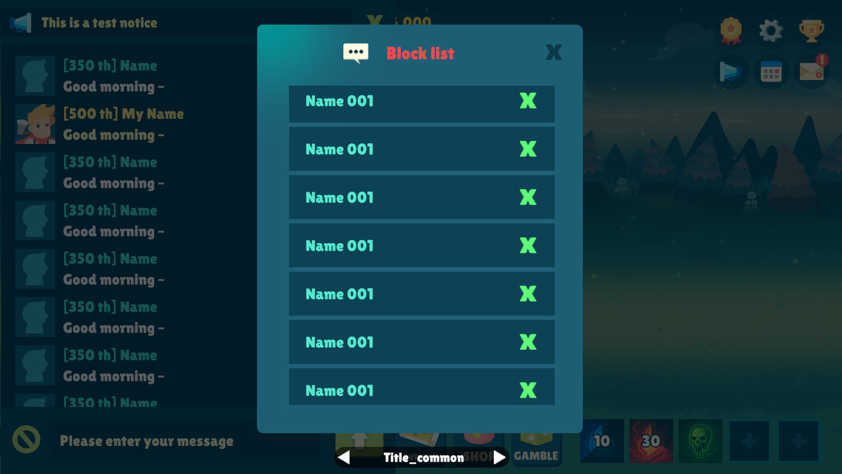 Idle Game Horizontal UI Kit