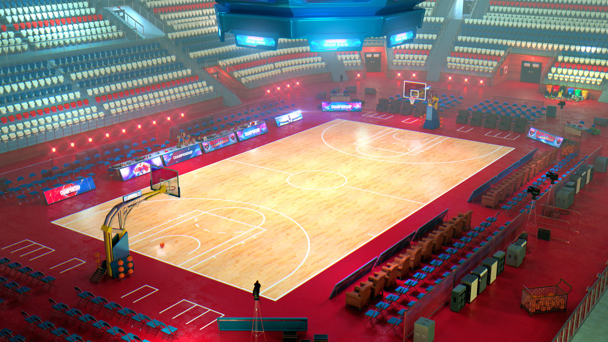 Basketball Arena Stadium Interior - Modular Environment 3D Level