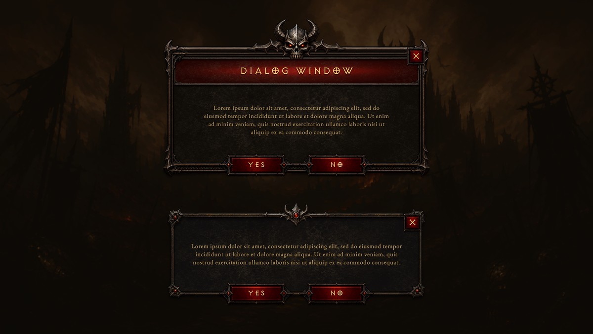 Demonic UI - Fantasy RPG UI Kit