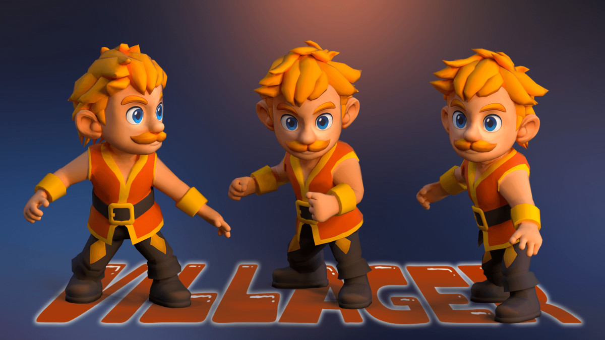 Villager Animated Character