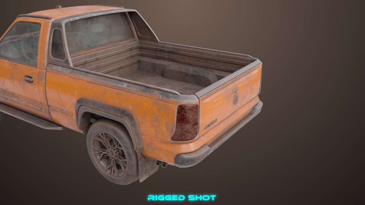 Pickup Truck01 Old Rusty HDRP URP Textures