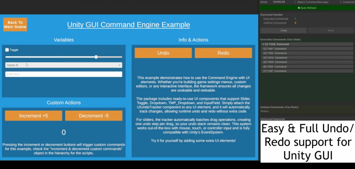 Deterministic Command Engine – Undo, Redo & Replayable Gameplay