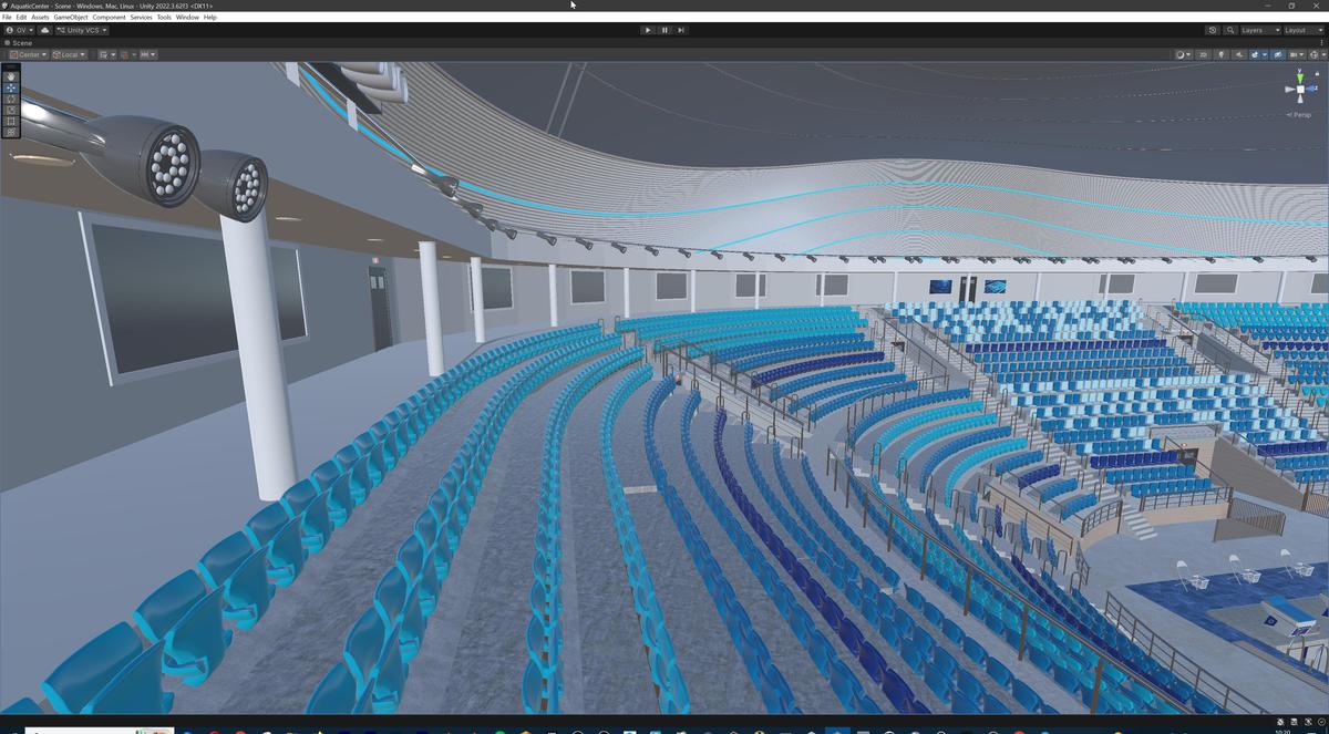 Olympic Aquatic Center Swimming Pool Modular Environment 3D