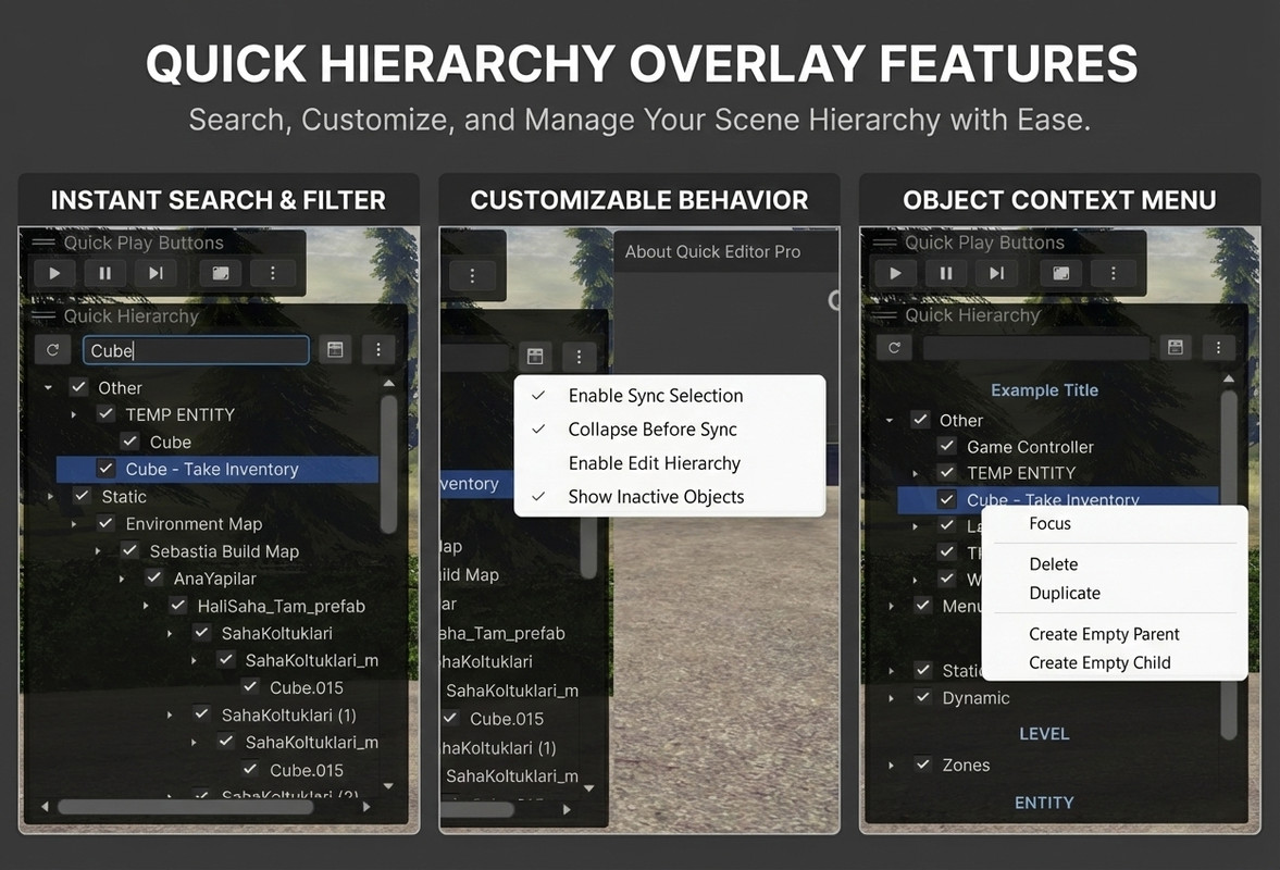 Quick Editor Pro - Focus OS for Unity