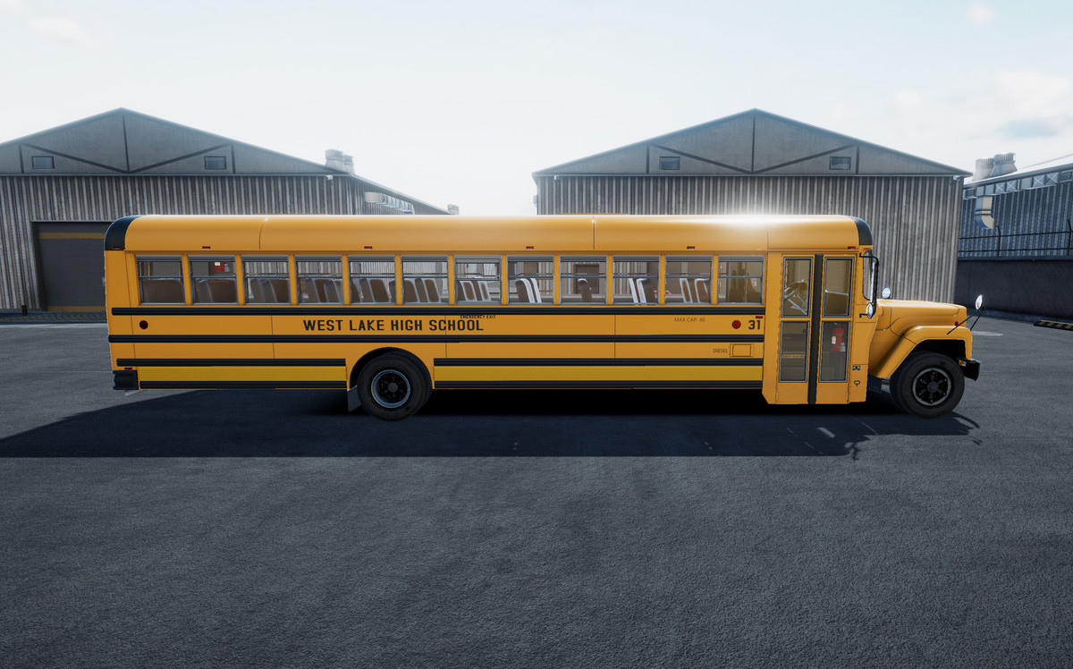 80s generic american school bus