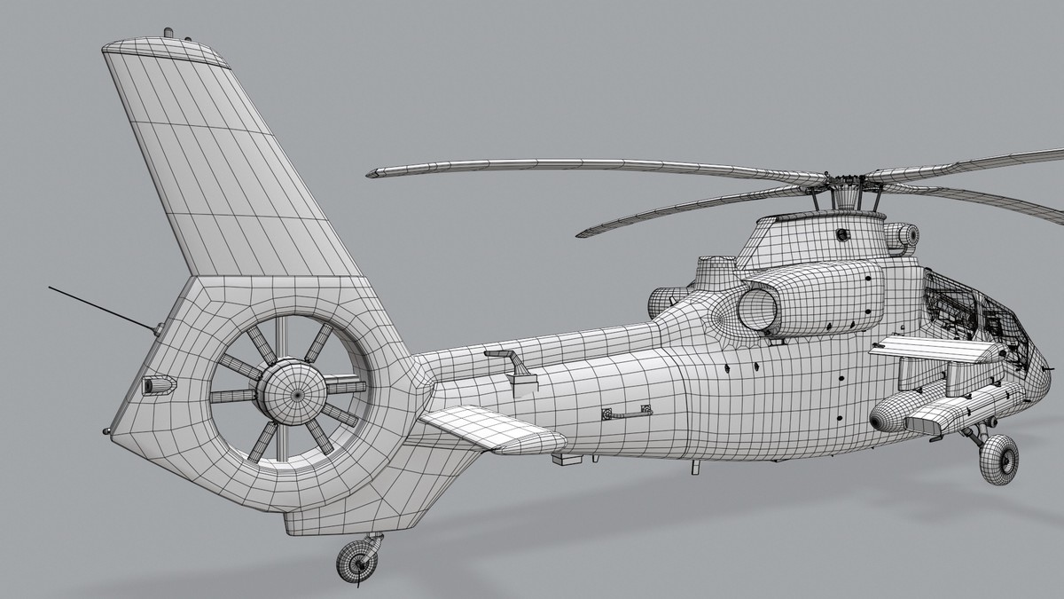 OH-1 Ninja JGSDF White Basic Animation (446)
